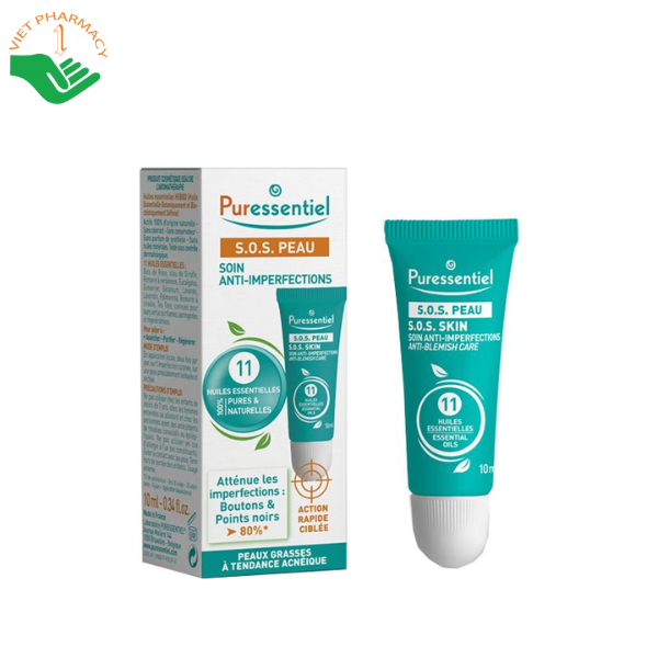 Dưỡng da trị mụn Puressentiel SOS Peau Soin Anti-Imperfections